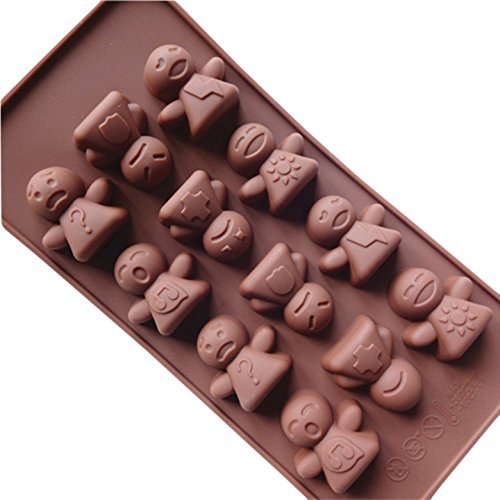Doll Face DIY Baking Silicone Cake Mold Pan 8.2"x4.1"x0.59" Color At Random