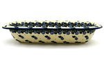 Polmedia Polish Pottery 13-inch Stoneware Oval Baker H6348B Hand Painted from Ceramika Artystyczna in Boleslawiec... N2