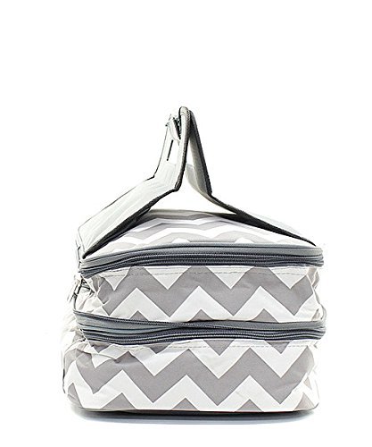 Chevron Casserole Dish Carrier for Holiday Party Entertaining Grey N3