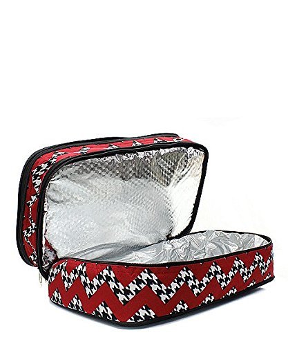 Chevron Casserole Dish Carrier for Holiday Party Entertaining Grey N4