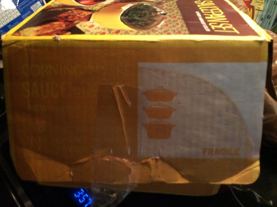 Complete 6 Piece Set Early 1970s Corning Ware P-22-6 " HARVEST " - 3 Sizes in ORIGINAL BOX !!! N2