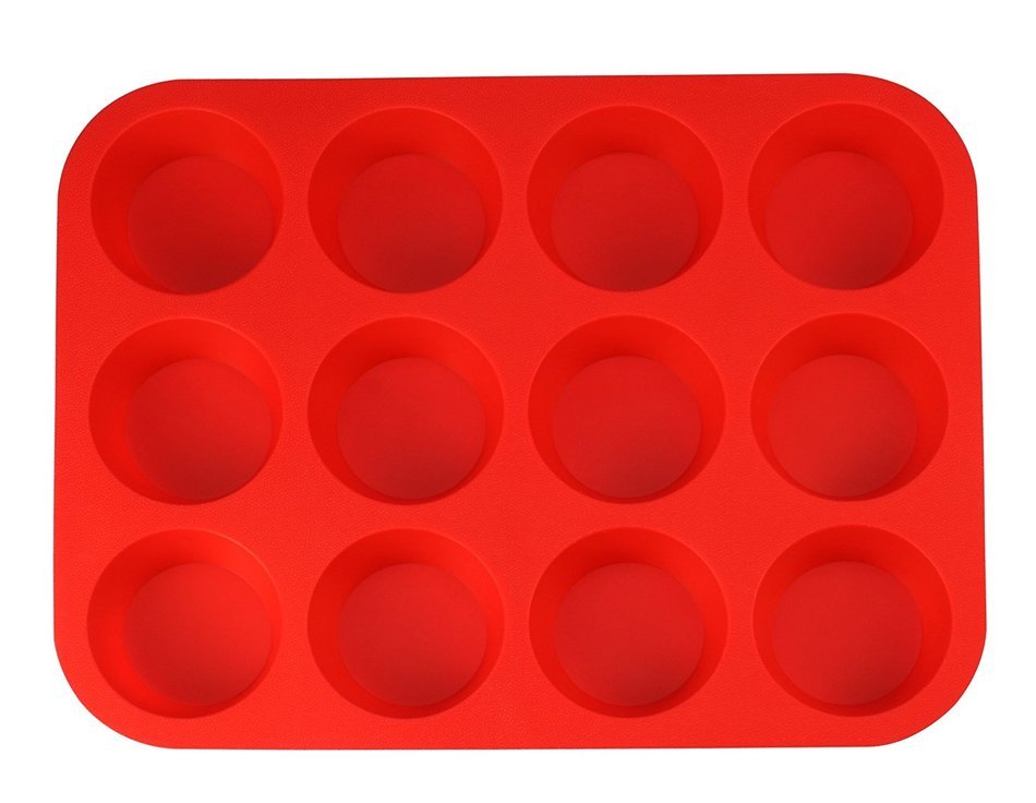 Artestia 12-round Nonstick Silicone Baking Mold for Biscuit, Muffin, Tart, Cake, Pie, Quiche, Pastry, Pudding,... N2