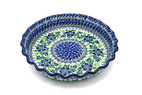 Polish Pottery Baker - Pie Dish - Fluted - Unikat Signature U1281
