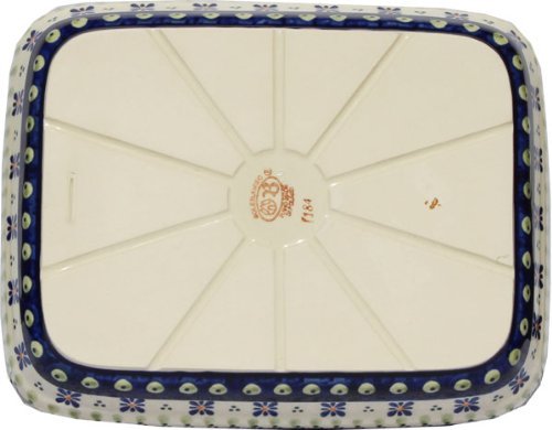 Polish Pottery Baking Dish 8 Inch X 10 Inch From Zaklady Ceramiczne Boleslawiec 370-296a Classic Pattern N4