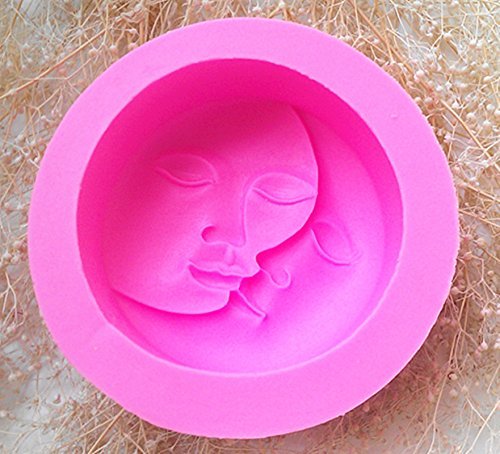 Design 453 The Sweet Moon &Sun Lovers Silicone Mold, 3D Mold,Soap Mold,Chocolate Mold,Cake Tool N3