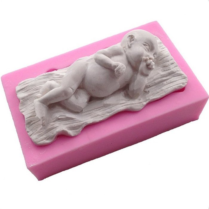 Joinor 3D Lovely Sleeping Baby Silicone Fondant Mold Sugarcraft Tool, Handmade Soap Mold, Cake Decorating Cupcake... N3