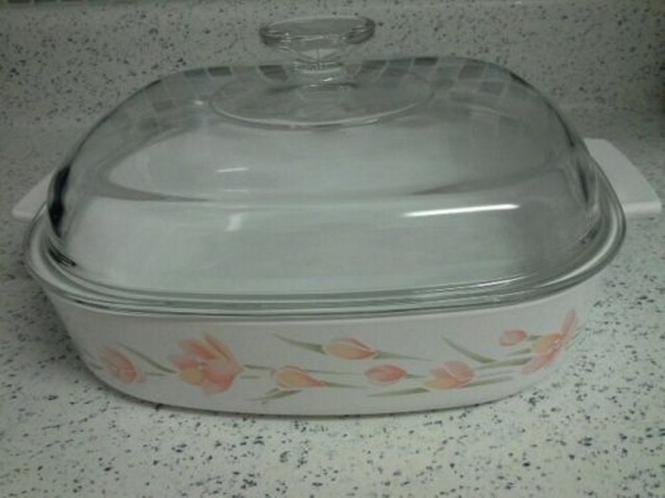Corning Ware CorningWare Peach Floral 2.5 Liter Casserole & Lid A-10-B