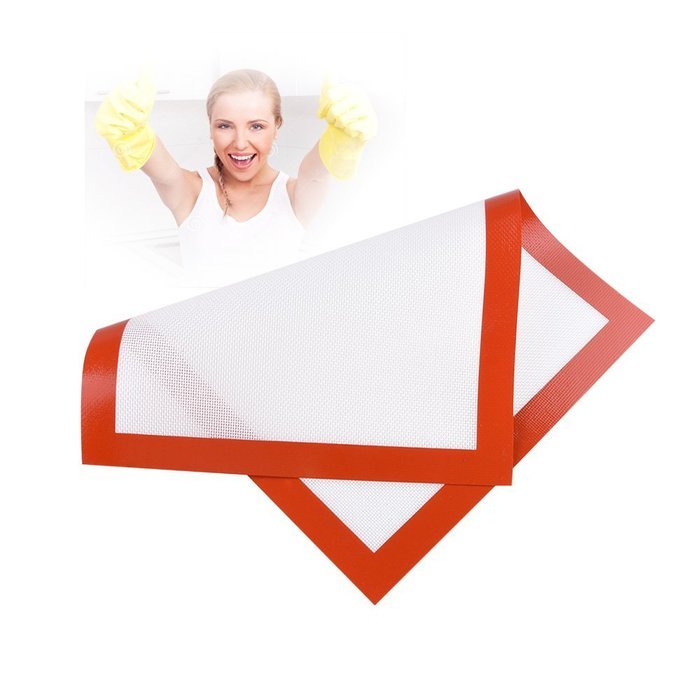 Silicone Baking Mat, Set of 2, Non-stick Reusable Baking Liner, Macaron/pastry/cookie/bun/bread Making Sheet,40cm...