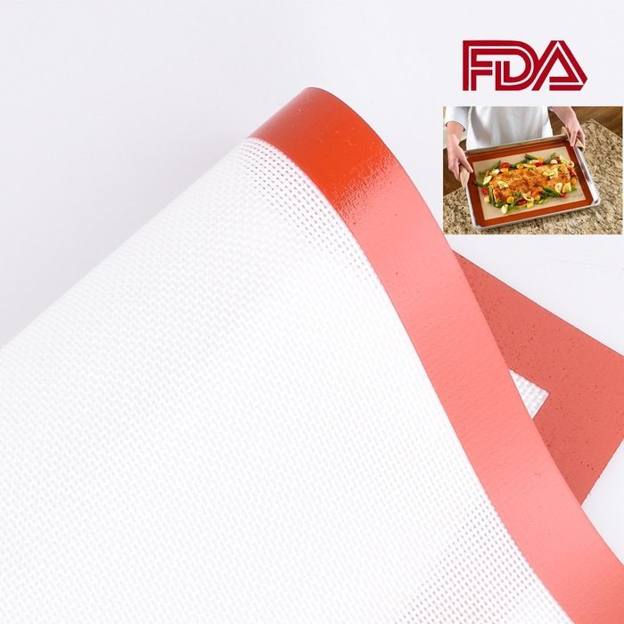 Silicone Baking Mat, Set of 2, Non-stick Reusable Baking Liner, Macaron/pastry/cookie/bun/bread Making Sheet,40cm... N6