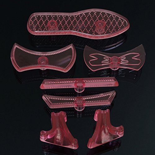 7pcs Sugar Craft Baking Tool Plastic High Heel Shoes Fondant Cake Cutter Mould shopping N2