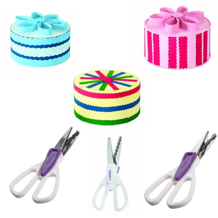 3pk Wilton Scissors for Cake Decorating Cuts Fondant, Gum Paste, Sugar Sheets N4