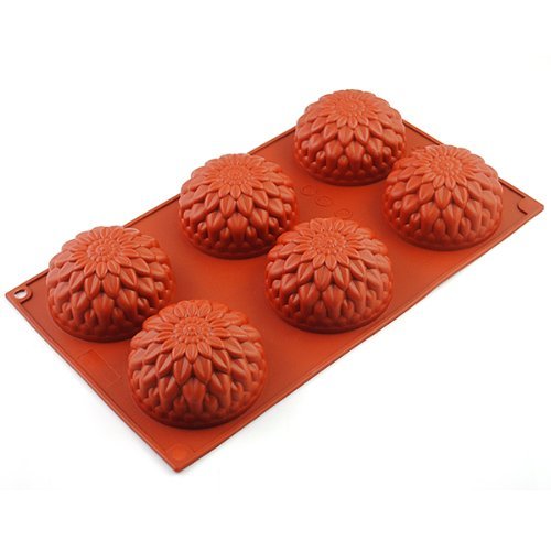 2win2buy 6-Cavity Flower-shaped Silicone Mold Chocolate Cake Pudding Cookie Bakieware