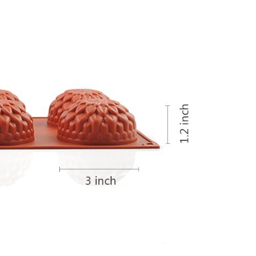 2win2buy 6-Cavity Flower-shaped Silicone Mold Chocolate Cake Pudding Cookie Bakieware N3