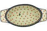 Polish Pottery Oval Baker with Handles 18-inch N2