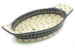 Polish Pottery Oval Baker with Handles 18-inch N4