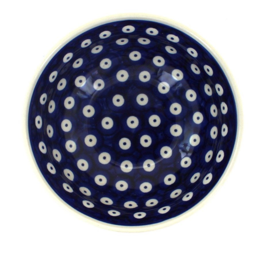 Polish Pottery Dots Dessert Bowl N2