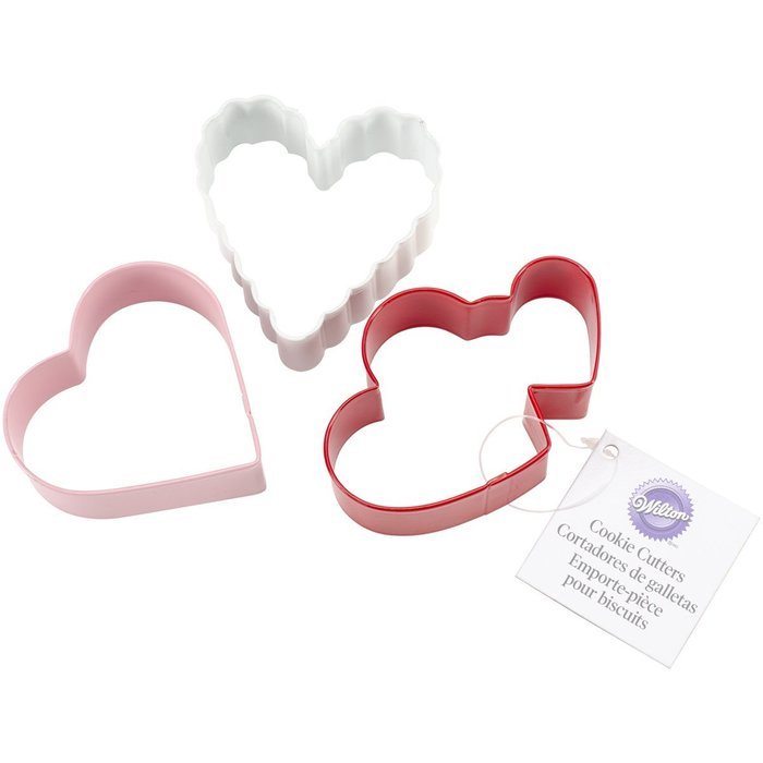 Wilton 2308-0215 3-Piece Heart Cookie Cutter Set, Assorted