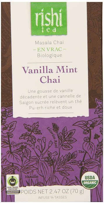 Rishi Tea Organic Vanilla Mint Chai Loose Leaf Tea, 2.47 Ounces Tin N3