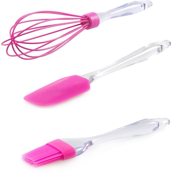 Holstein Housewares HB-07023P-BU 3 Piece Silicone Mini Baking Set - Purple N3