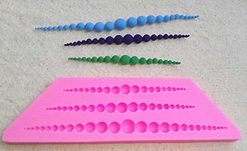 Design 185 Small Pearls Shape Silicone 3D Cake Fondant Mold, Cake Decoration Tool, Food Grade Material N2