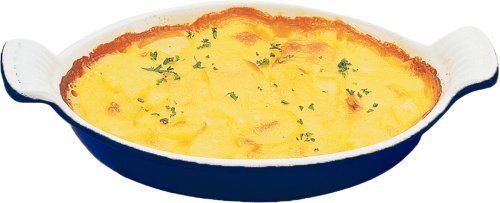 Chasseur 1/2 Quart Enamel Cast-Iron Oval Dish, Blue