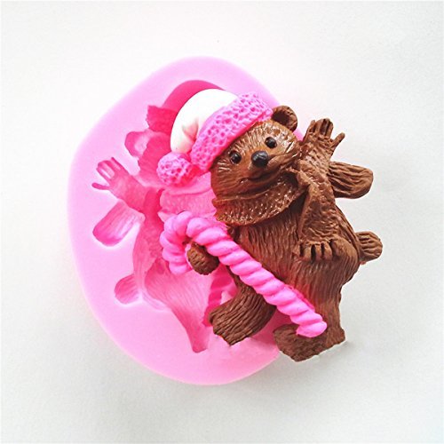 "Christmas Bear Silicone Fondant Cake Mold Chocolate Clay Mould" shopping N2