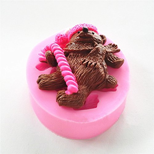 "Christmas Bear Silicone Fondant Cake Mold Chocolate Clay Mould" shopping N3