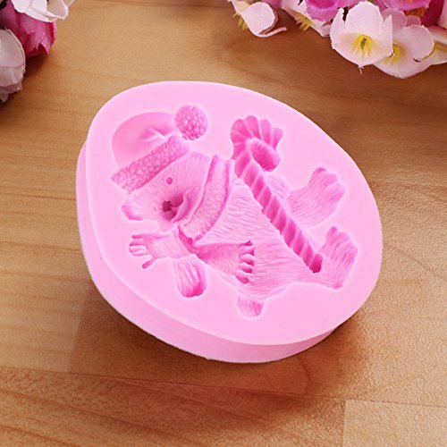 "Christmas Bear Silicone Fondant Cake Mold Chocolate Clay Mould" shopping N4