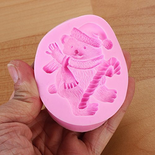 "Christmas Bear Silicone Fondant Cake Mold Chocolate Clay Mould" shopping N7