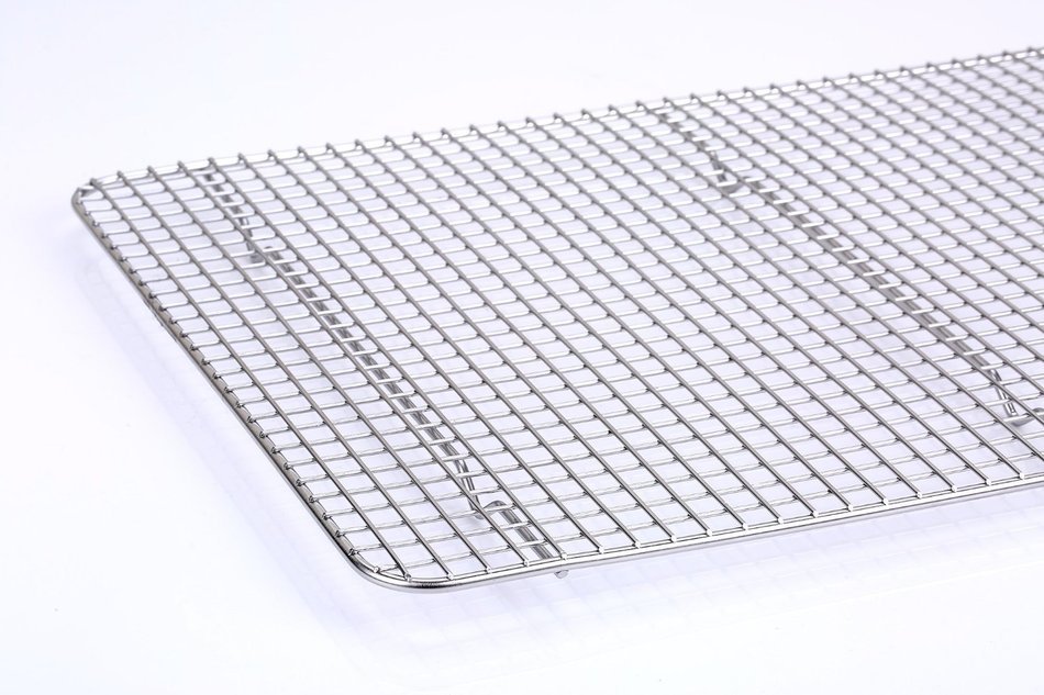 HOMIZE 100% Stainless Steel Wire Cooling Rack for Baking: Oven Safe fits Half Sheet Cookie Pan (16.5''x11.5'') N10