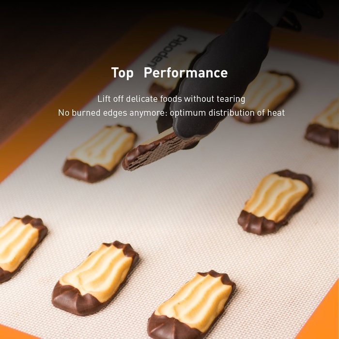 Aboden Non-Stick Silicone Baking Mat, Pack of 2, Orange N3
