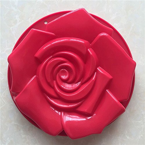 Longzang Large Flower Rose Silicone Mold for Cake Baking