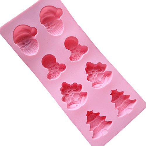 Mini Christmas Bells Christmas Tree Silicone Cake Mold Pan 12"x5.4"x0.78" Color At Random N2