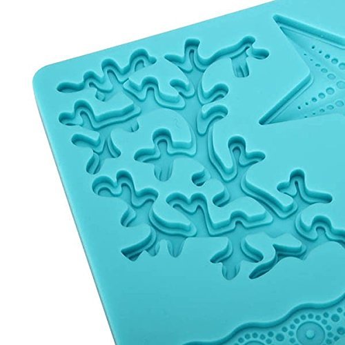 "dipshop Silicone Adorable Coral Starfish Shell Ocean Embossing Cake Mold Mould Kitchen Tool" shopping N4