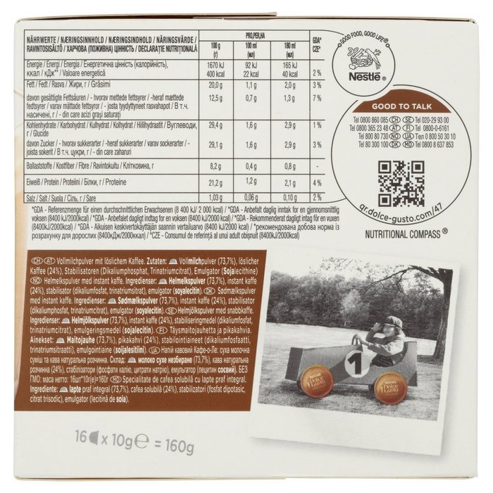 Nescafe Dolce Gusto Caf? Au Lait (Pack of 3, Total 48 Capsules) N8