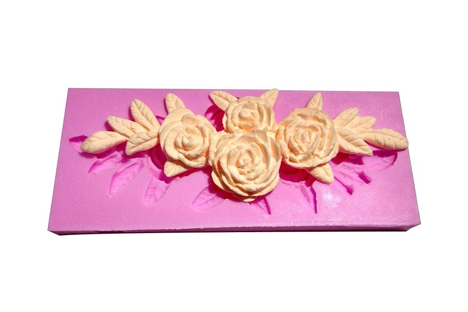 Wocuz mk594 silicone flower pattern decoration fondant mold candy
