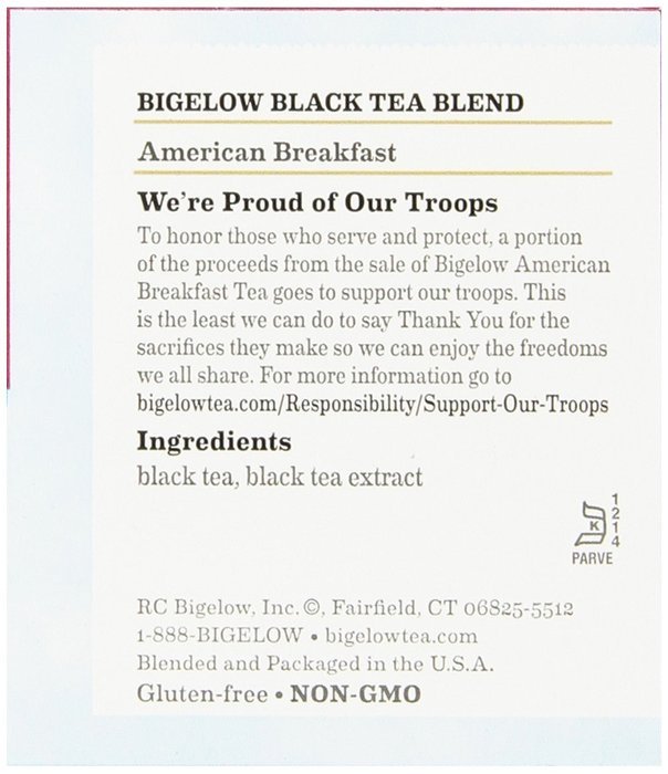 Bigelow American Breakfast Black Tea, 20 Count (Pack of 6) free image
