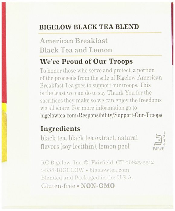 Bigelow American Breakfast Black Tea, 20 Count (Pack of 6) N5