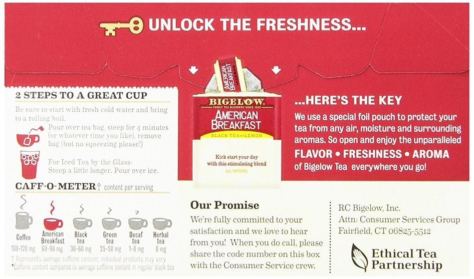 Bigelow American Breakfast Black Tea, 20 Count (Pack of 6) N6