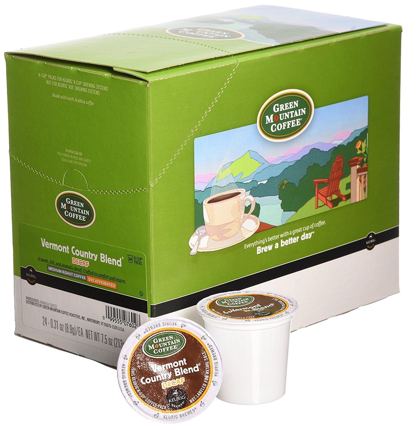 Green Mountain Coffee Vermont Country Blend Decaf, K-Cup Portion Pack ...