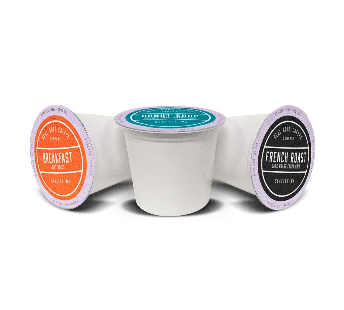 Real Good Coffee Co Recyclable K Cups, Variety Pack, Keurig 2.0 and 1.0
