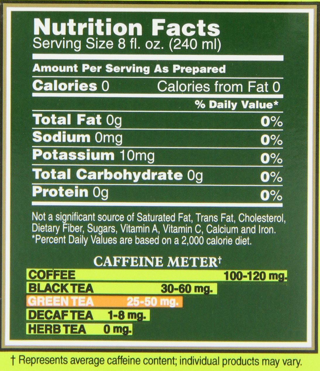 Bigelow Green Tea With Peach 20 Count Boxes Pack Of 6 N2 Free Image