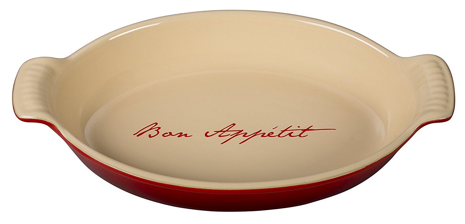 Le Creuset PG0400BA-2867 Stoneware Heritage Oval Au Gratin Dish, Red ...