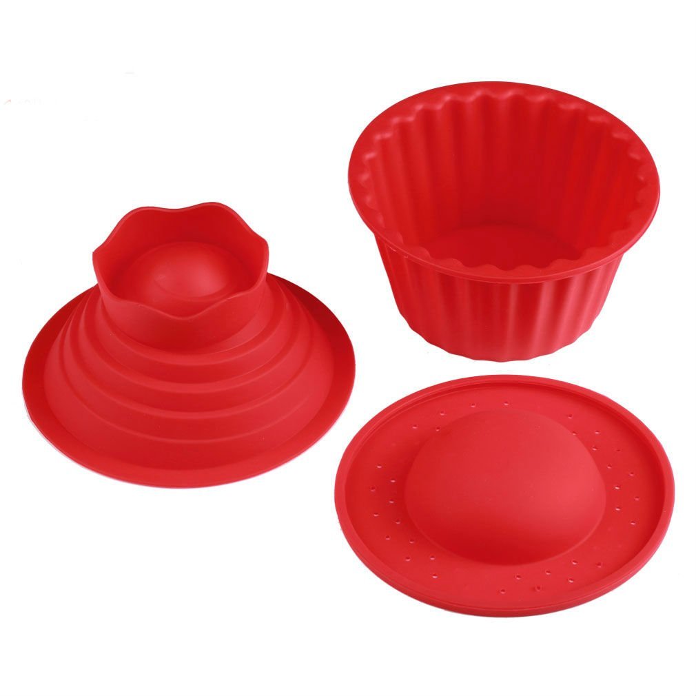 3 Pack Giant Big Silicone Cupcake Cake Mould Top Cupcake Bake Set