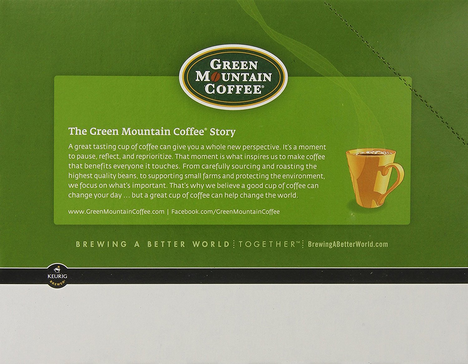 Green Mountain Coffee Vermont Country Blend, KCup Portion Pack for