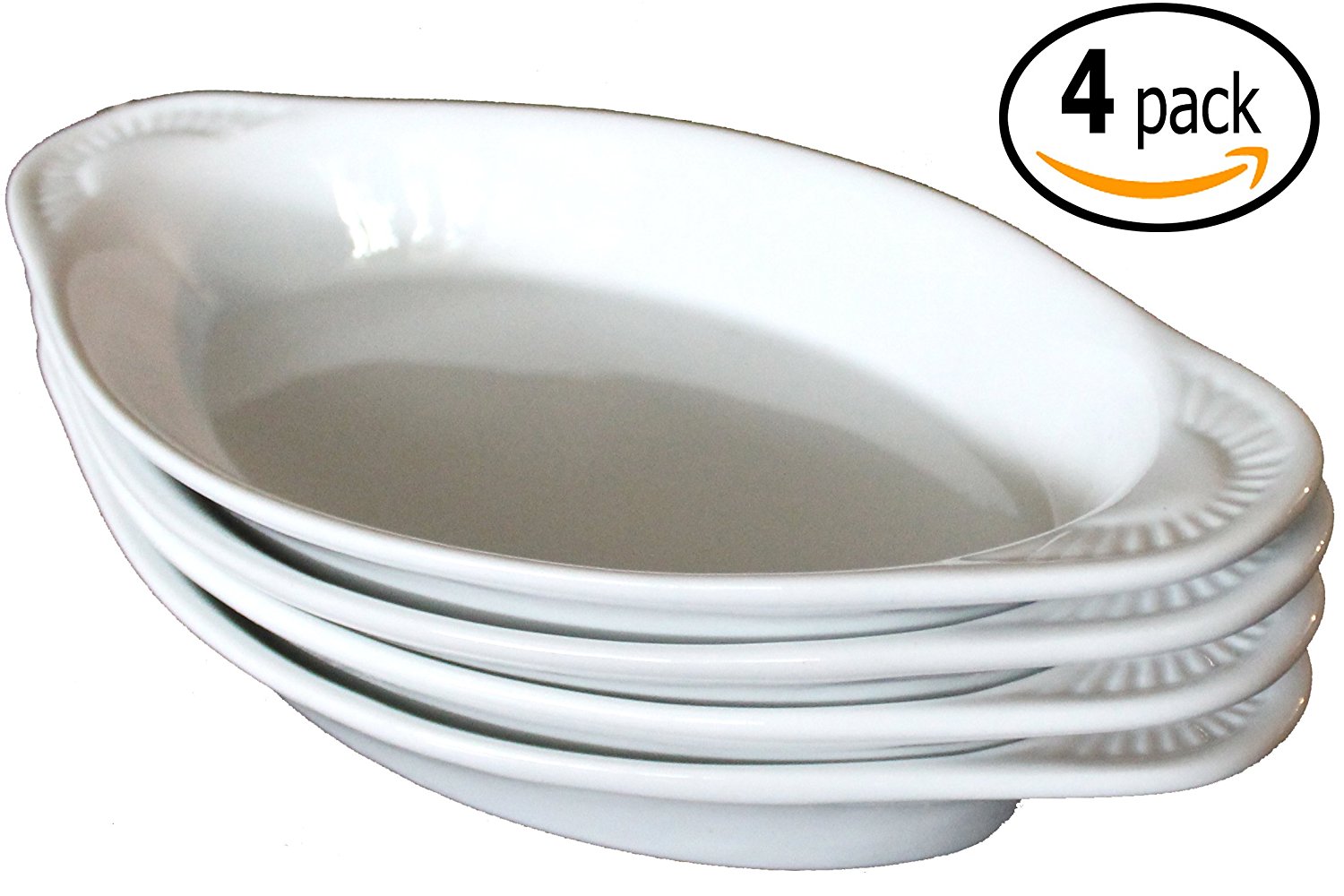 CAC Ceramic Oval Rarebit / Au Gratin Baking Dish With Pan Scraper, Set ...