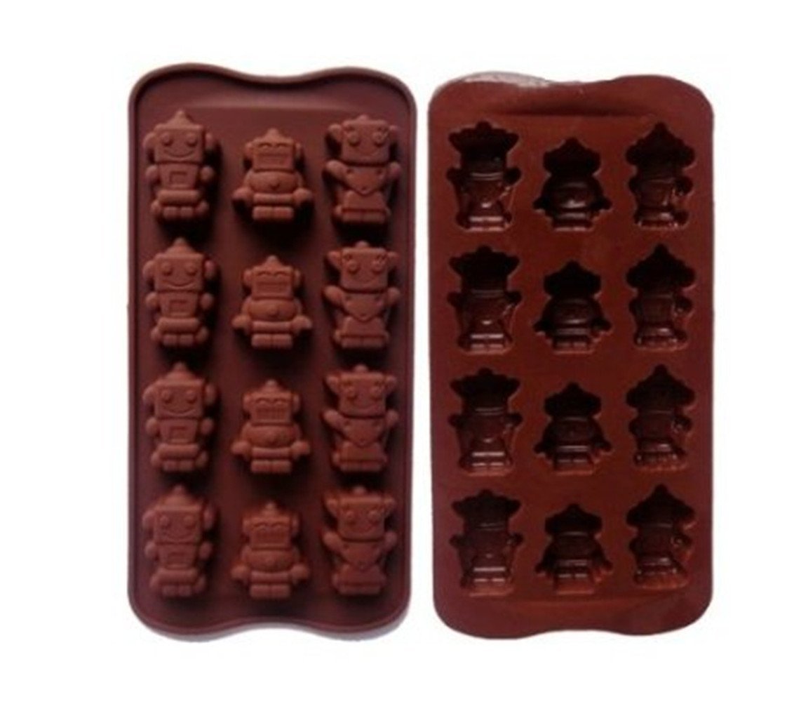 U Beauty 12 Cavity Robot Silicone Flexible Cake Chocolate Ice Jelly