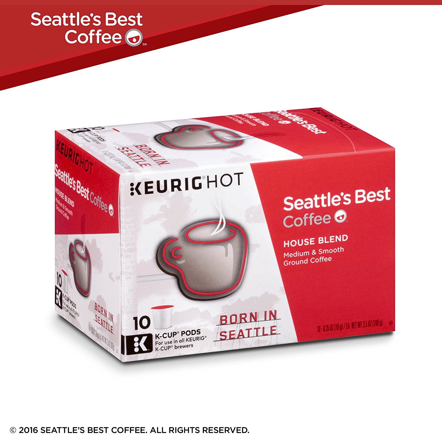 Seattle's Best Coffee House Blend, KCup for Keurig Brewers, 60 Count