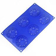 Wholeport Silicone Cake Mold Mould Muffin Cups Cake Pan Ice Mold 6-Sun Flowers Mold N2