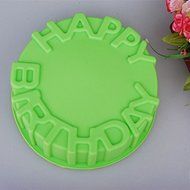 Longzang Large HAPPY BIRTHDAY Silicone Mold for Cake Baking N3